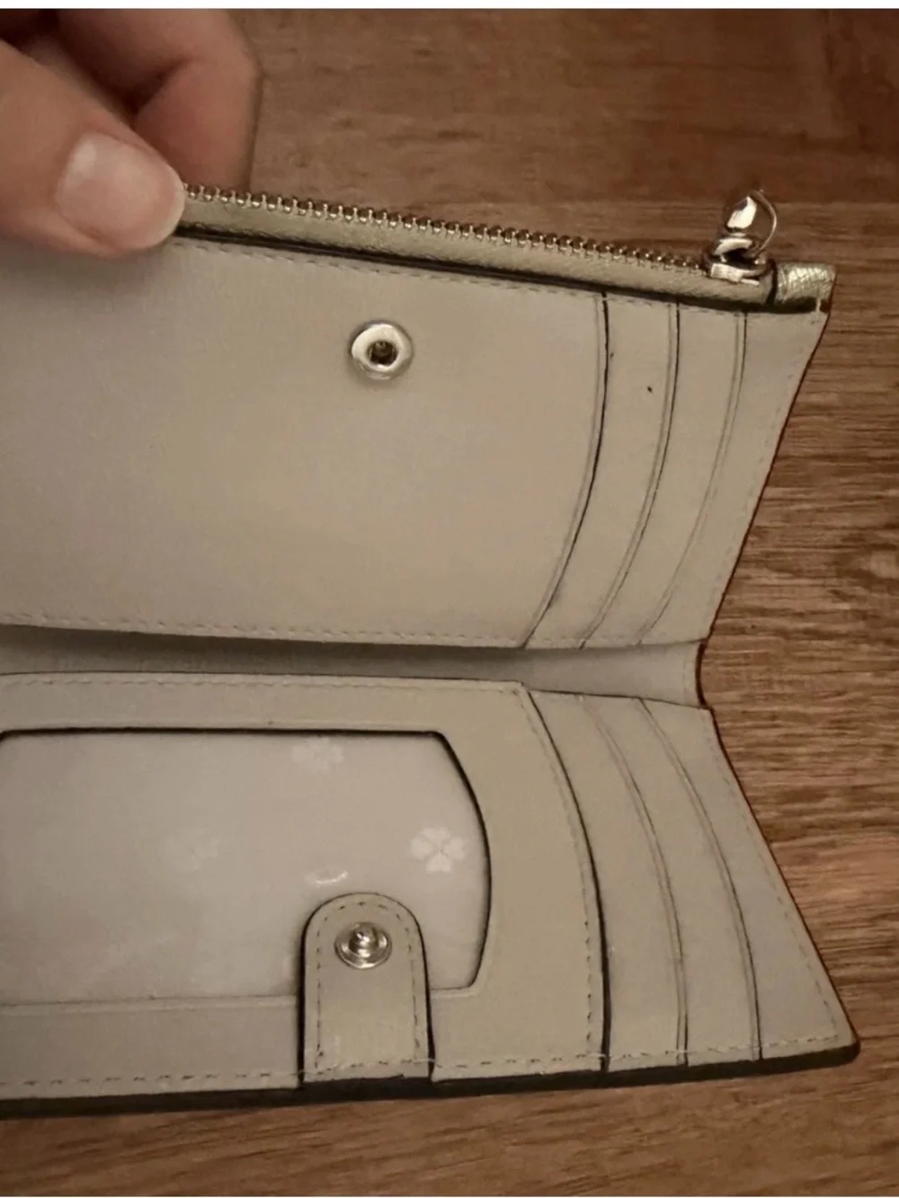 kate spade Metallic Gold Slim Card Wallet